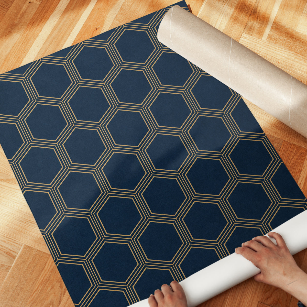 Hexagon Wall Print: Art Deco Style - detail