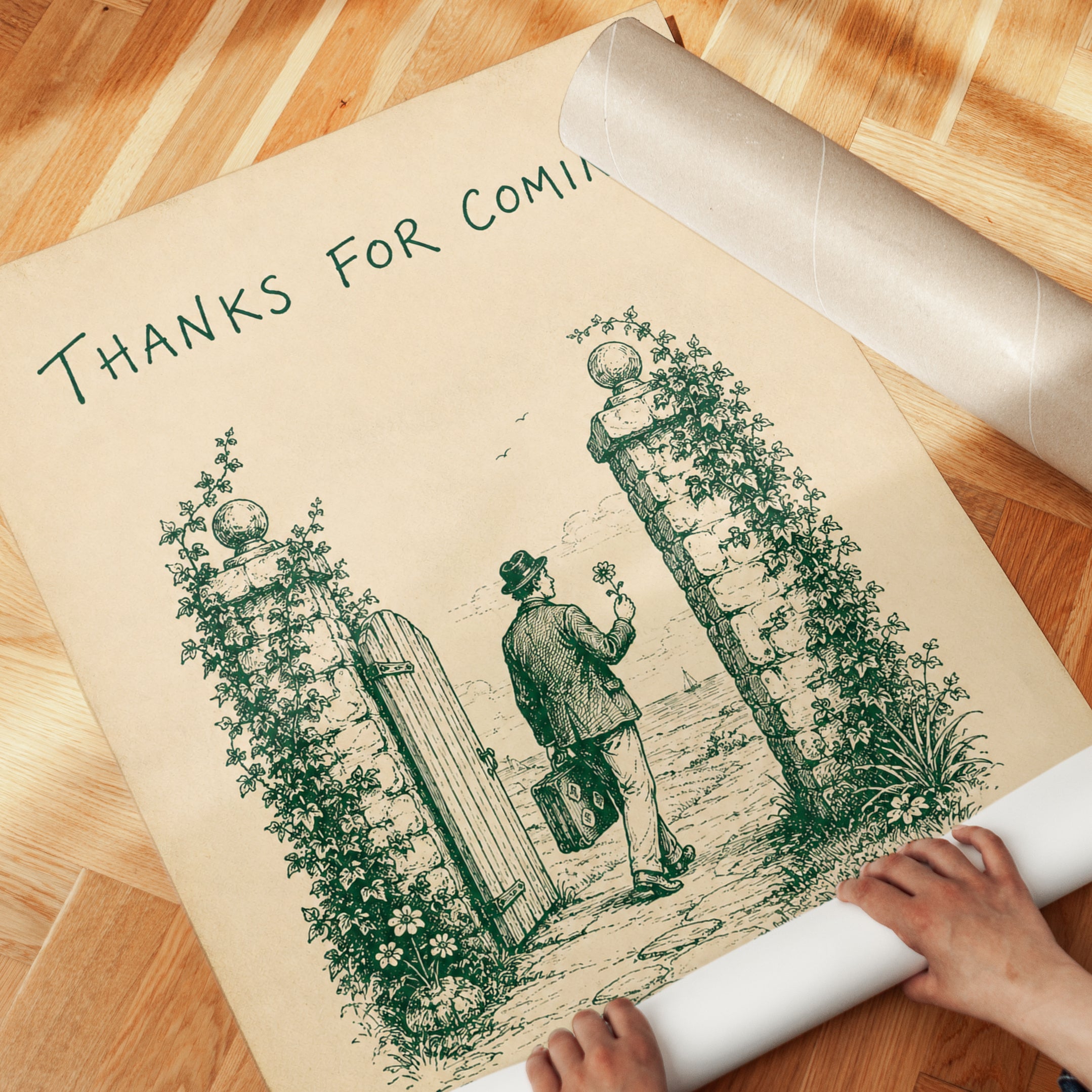 Thanks For Coming Wall Art: Vintage Garden Gate - detail