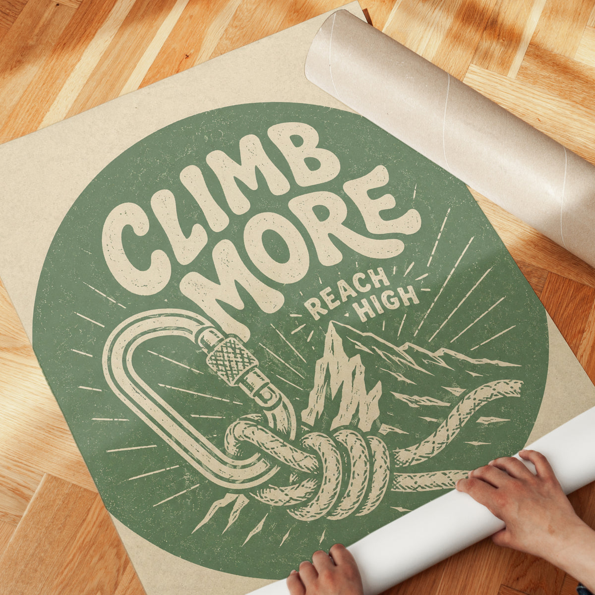 Vintage Climb More Print - detail