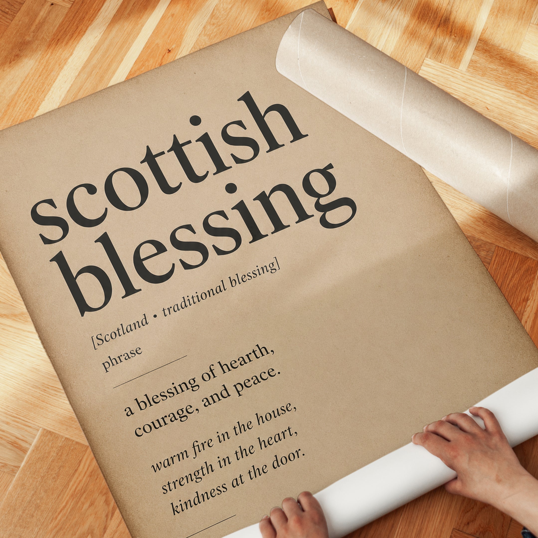 Scottish Blessing Wall Art - detail