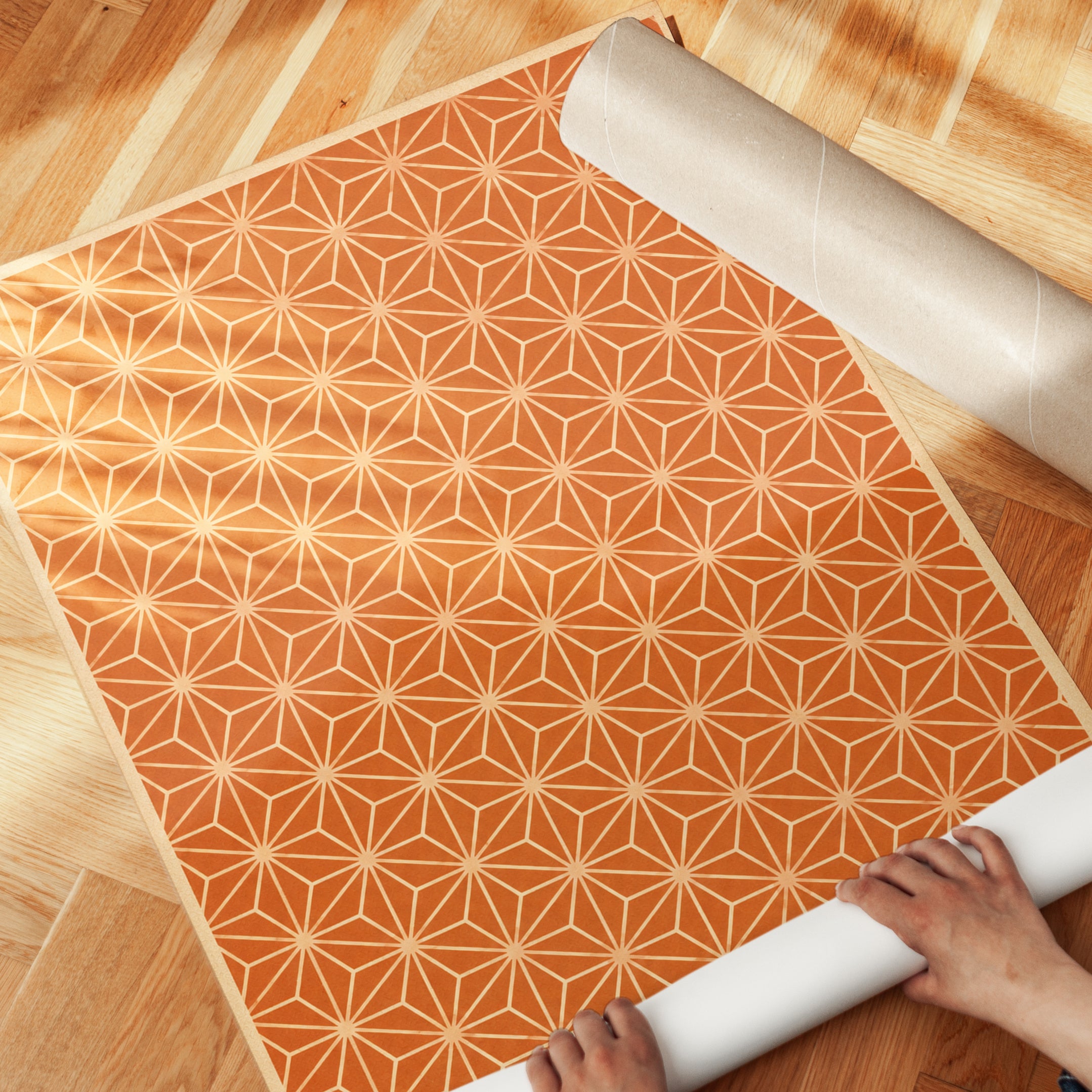 Asanoha Wall Art Print: Japanese Hemp Leaf Pattern - detail