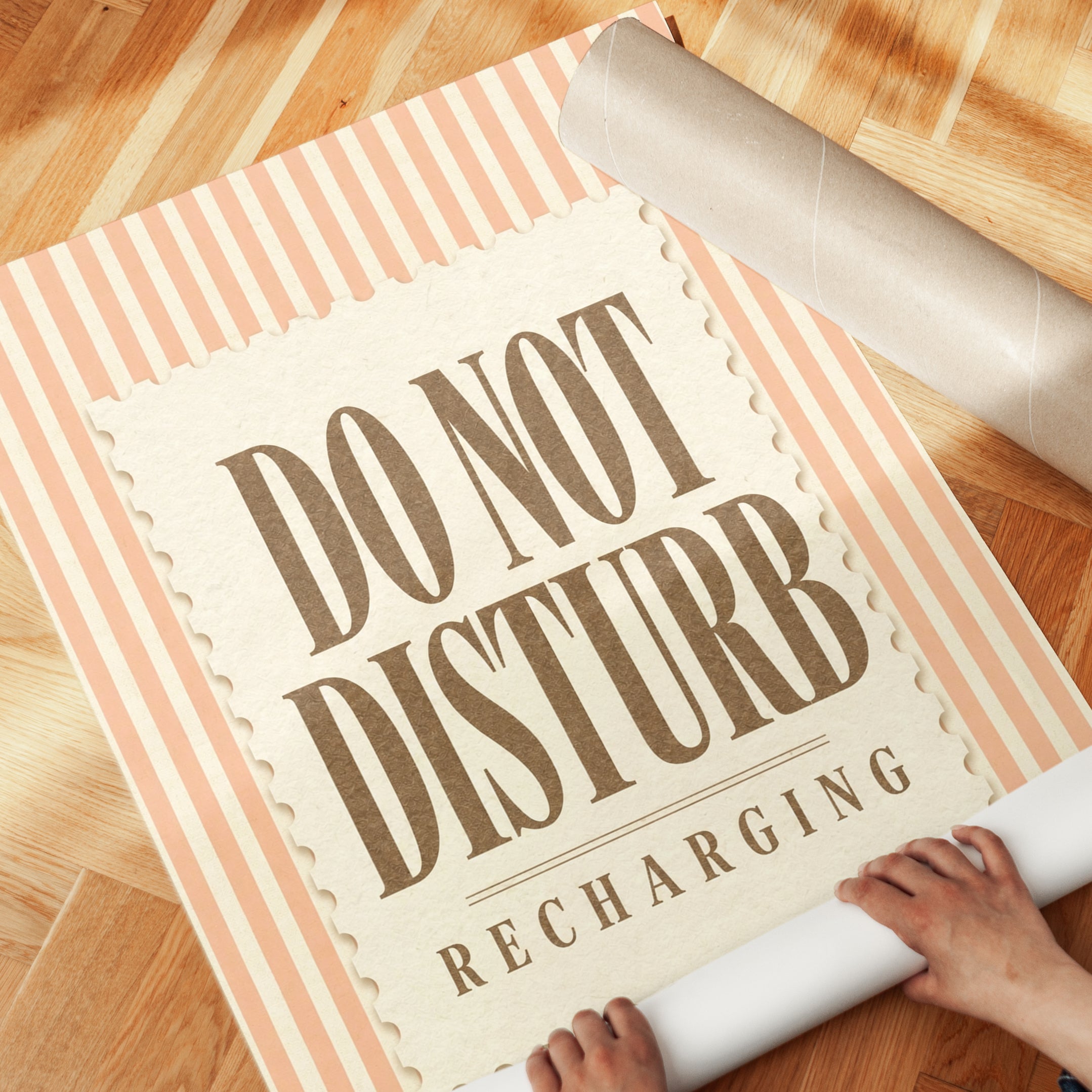 Do Not Disturb Sign – Recharging Wall Art - detail