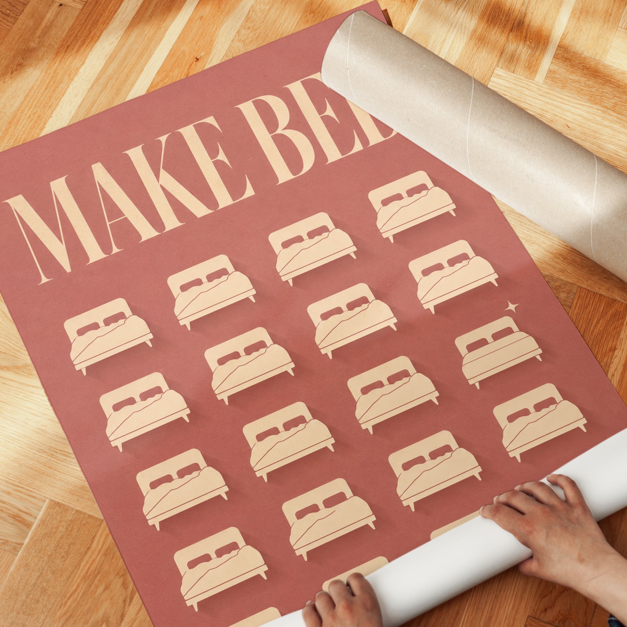 Make Bed Habit Tracker Print - detail
