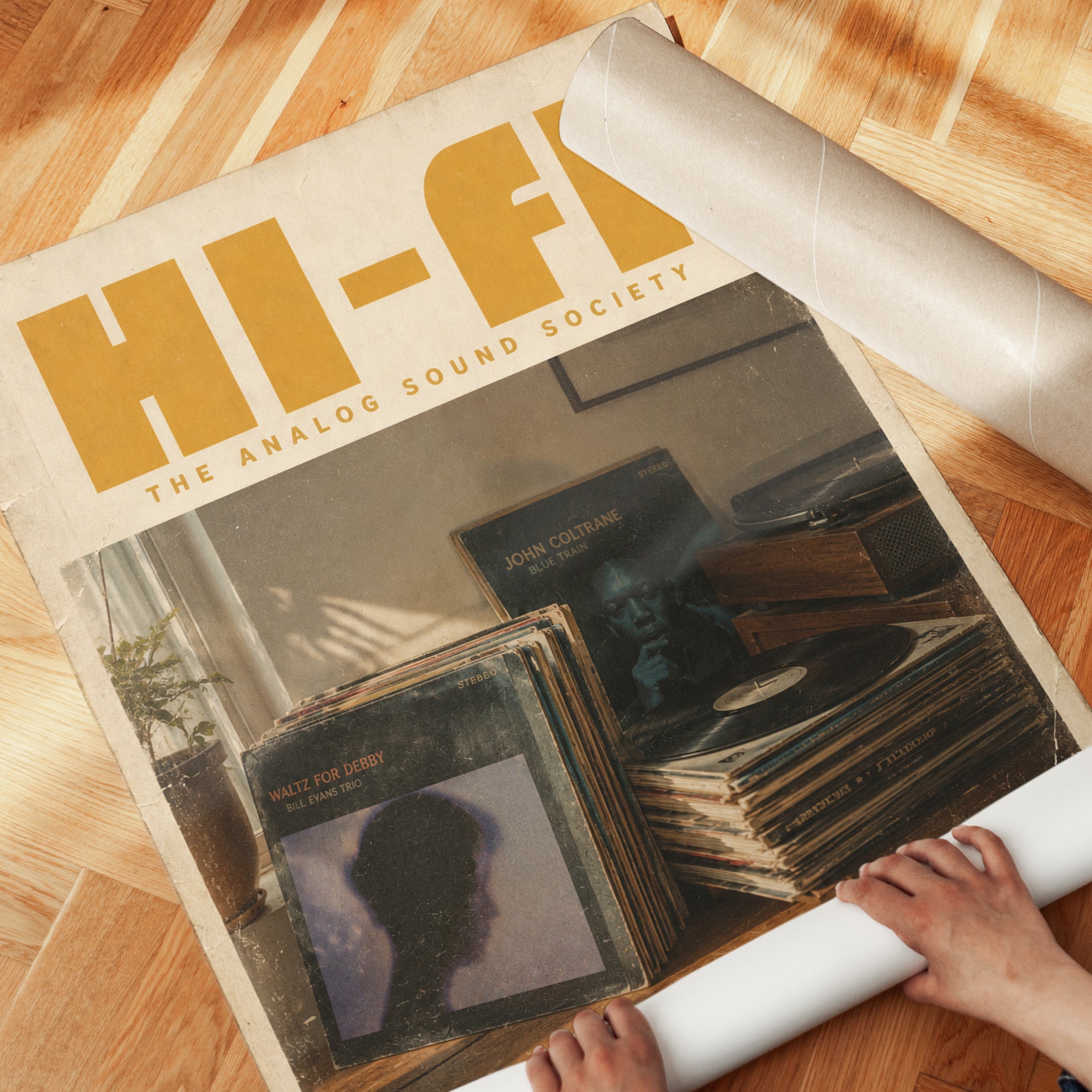 Vintage Hi-Fi Poster Print — Retro Analog Sound Society - detail