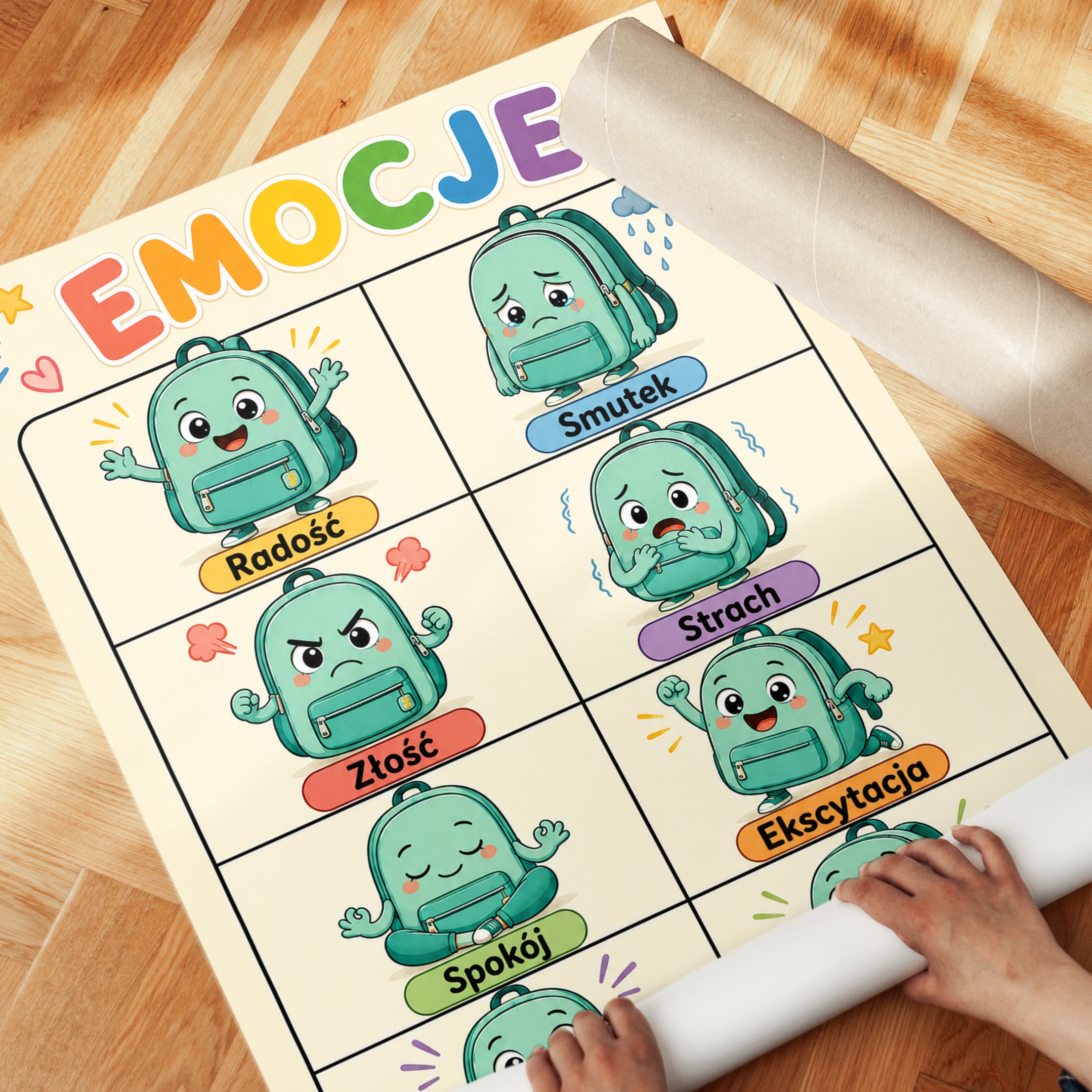 Polish Emotions Chart for Kids - detail