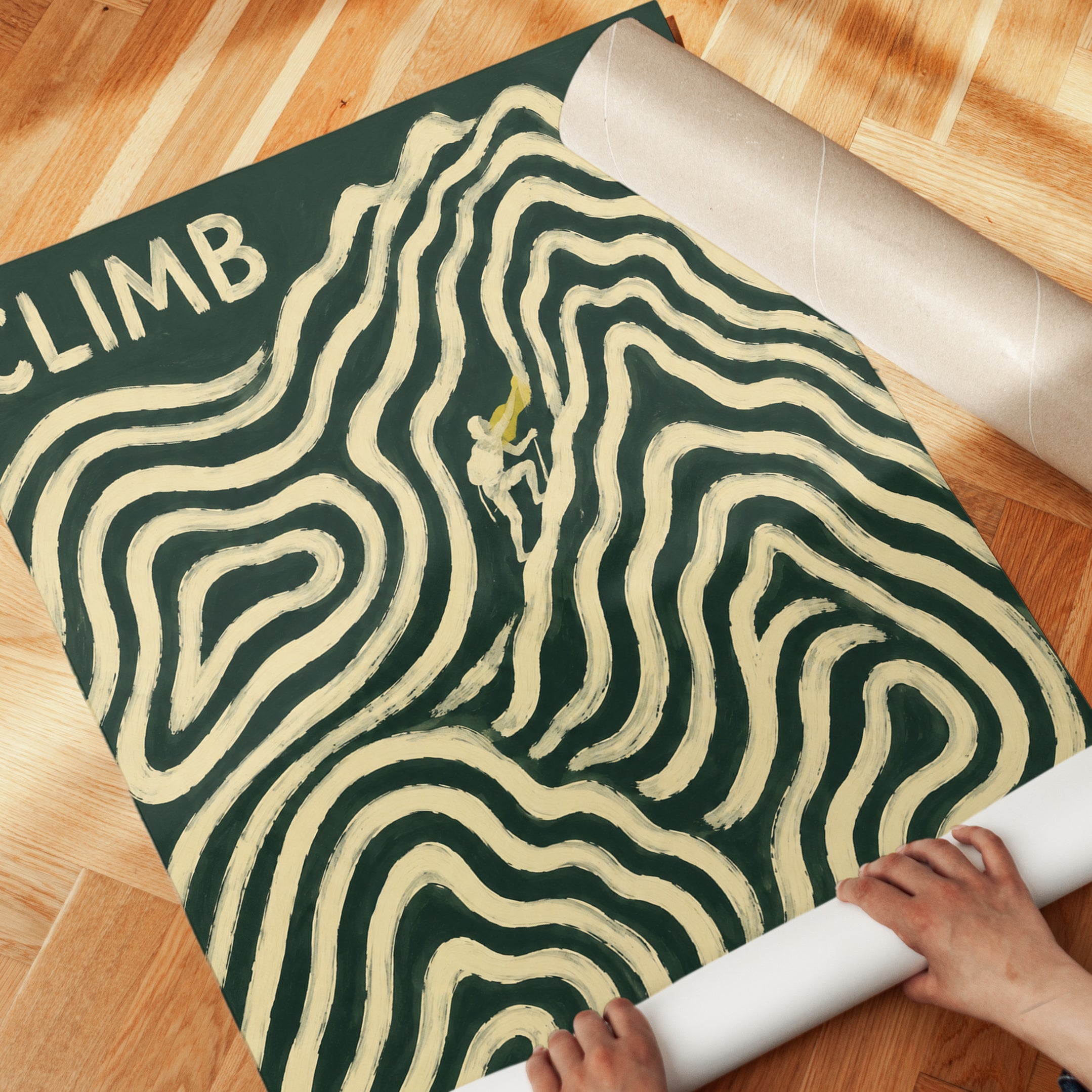 Climbing Motivational Poster – Mountain Wall Art - detail