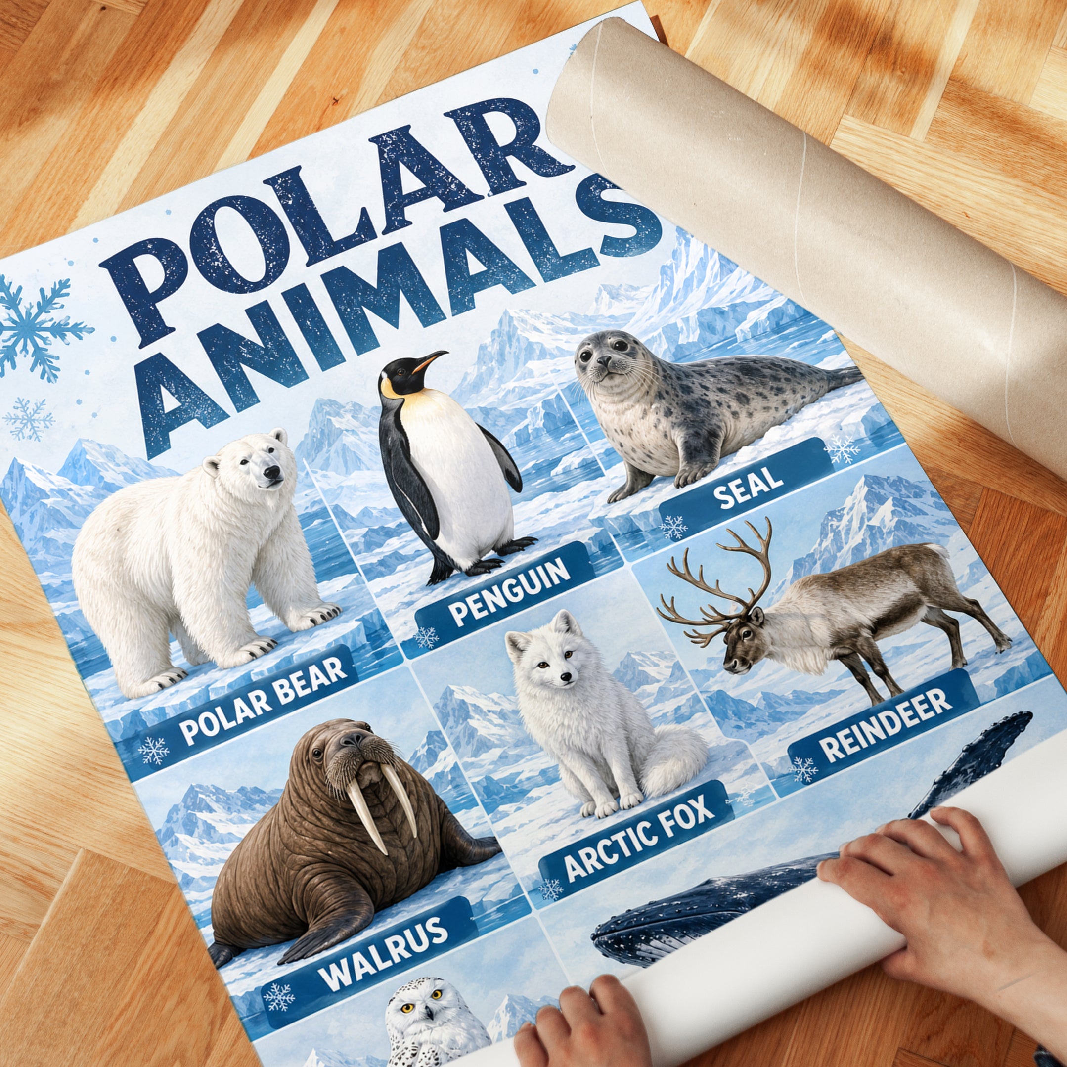 Polar Animals Poster - detail