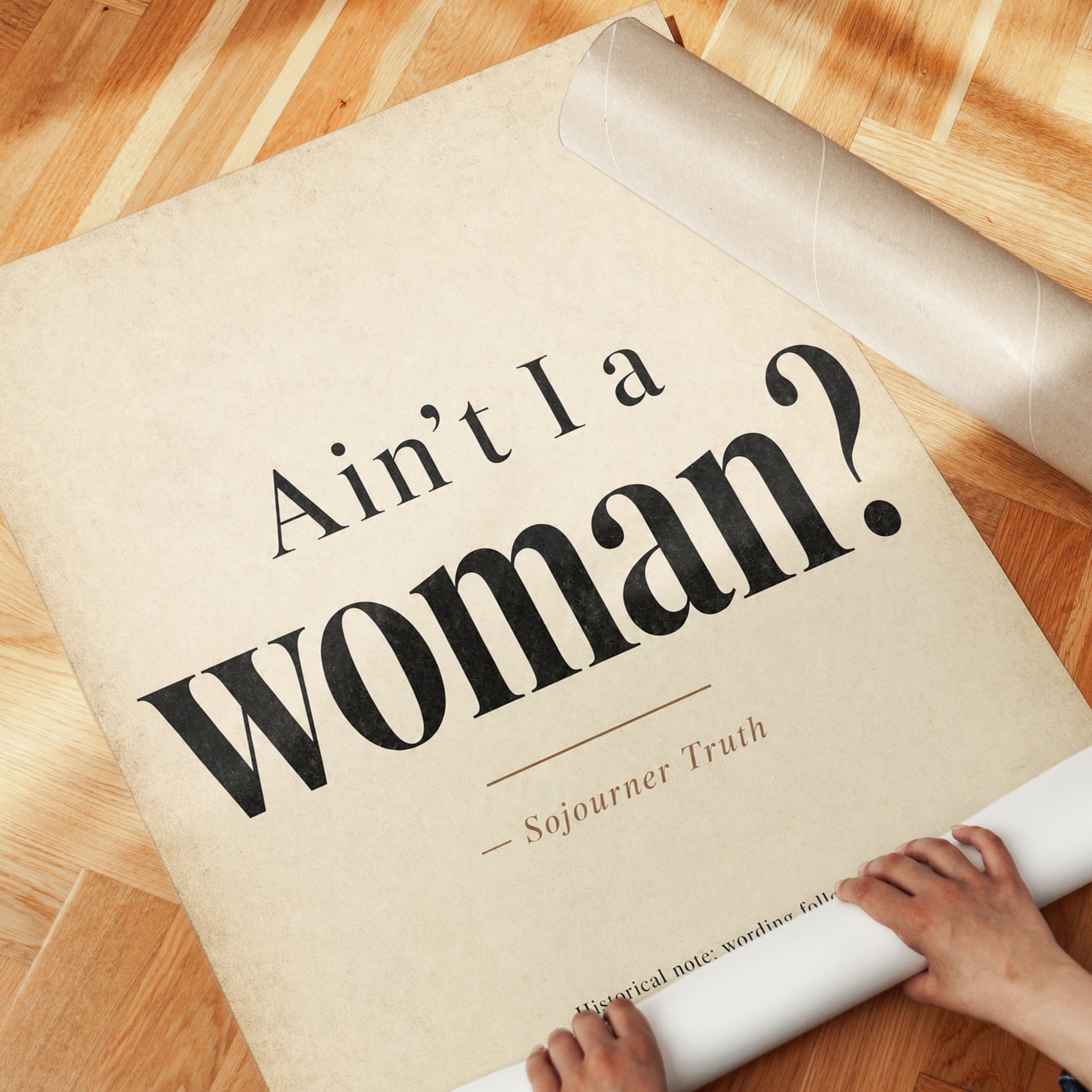Feminist Wall Art – Sojourner Truth Quote Print - detail