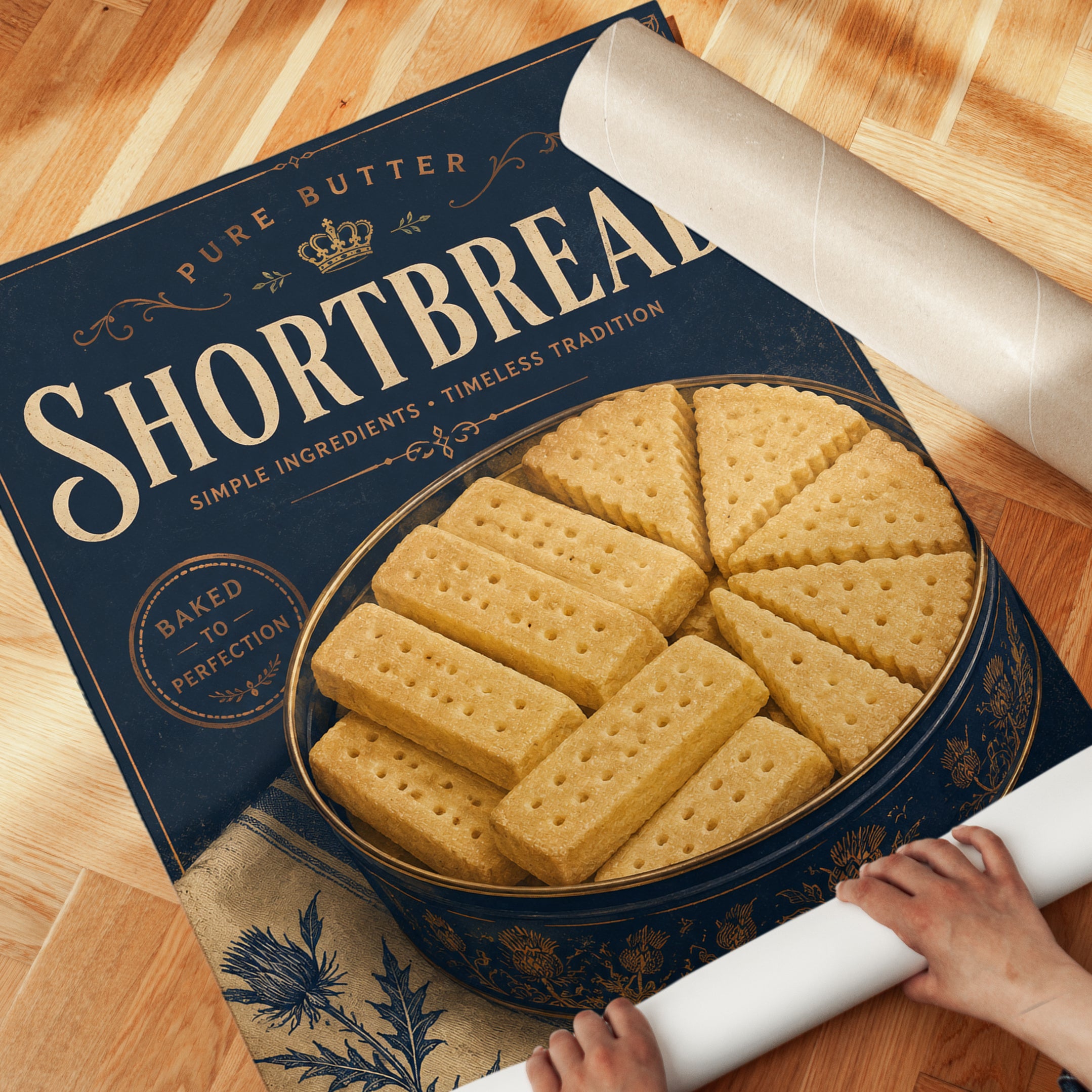 Kitchen Wall Art – Vintage Shortbread Print - detail