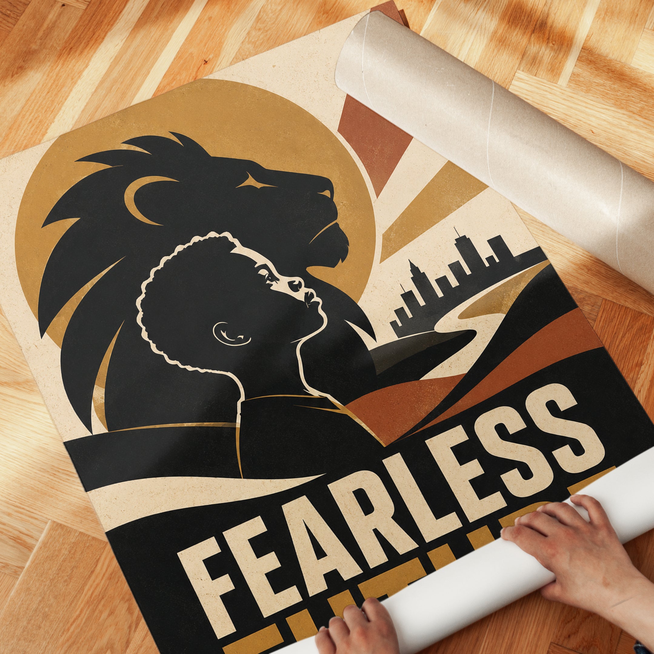 Black Boy Wall Art – Motivational Print - detail