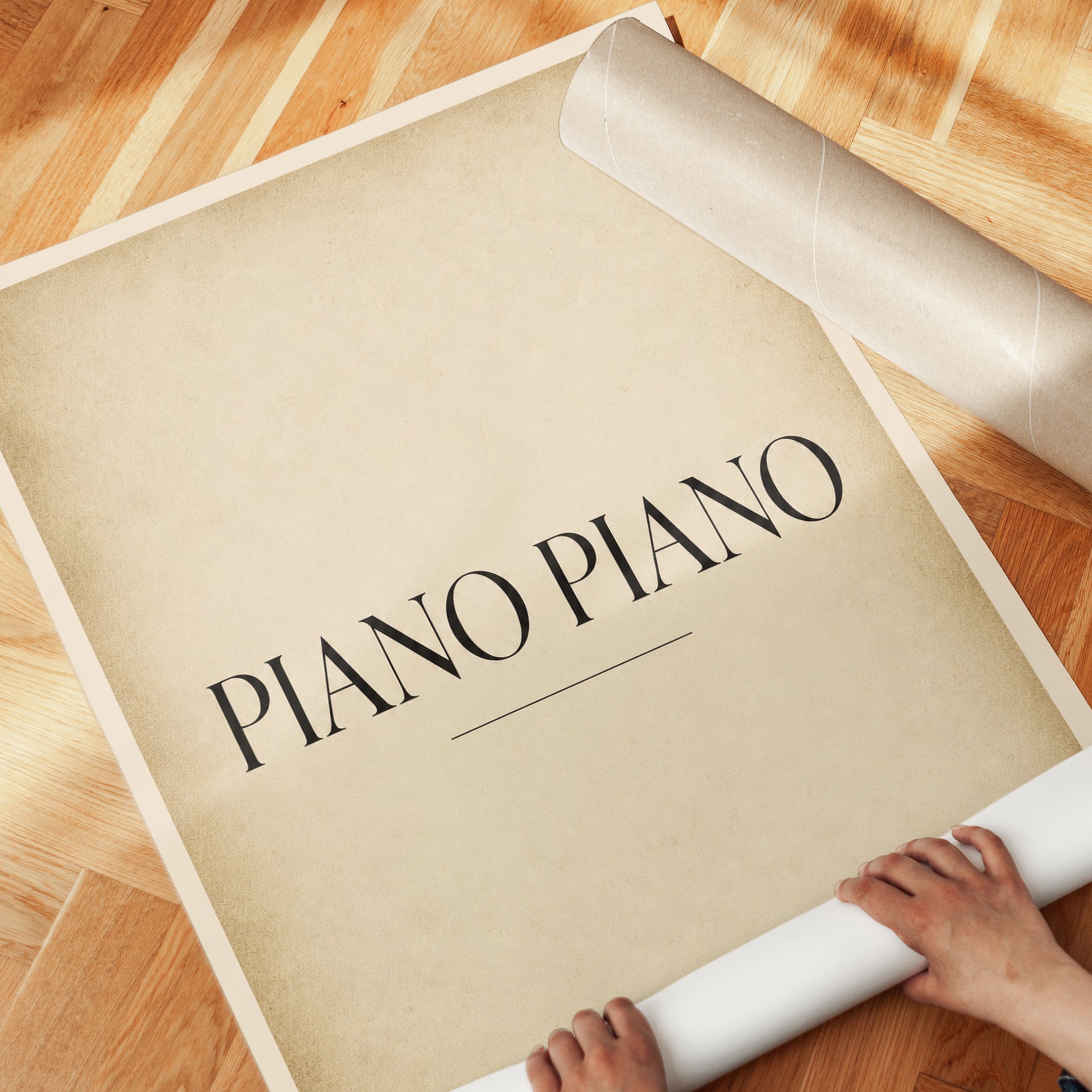 Piano Wall Art – Music Typography Print - detail