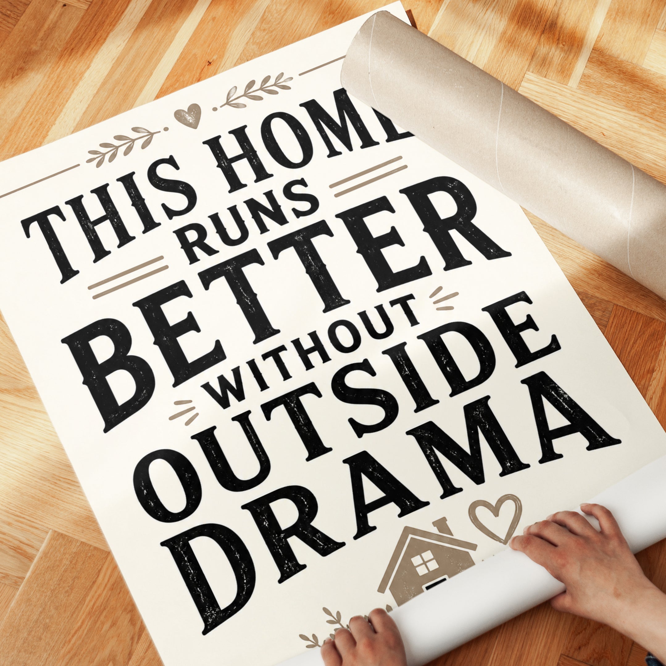 Funny Home Quote Print - detail