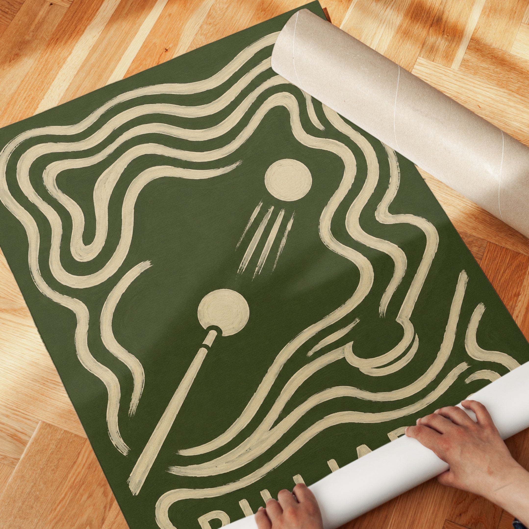 Billiards Wall Art – Vintage Pool Room Decor - detail