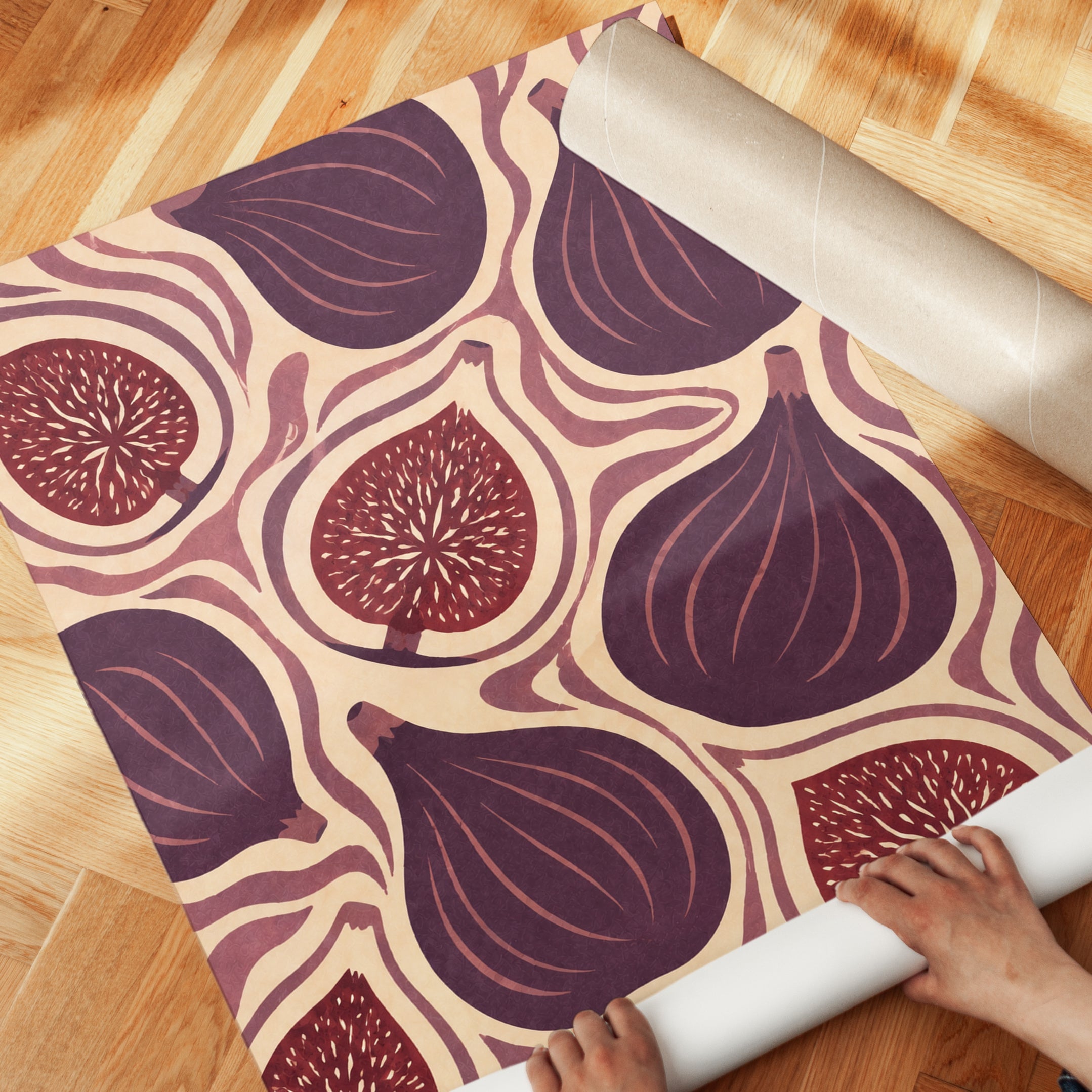 Fig Kitchen Wall Art – Botanical Food Print - detail
