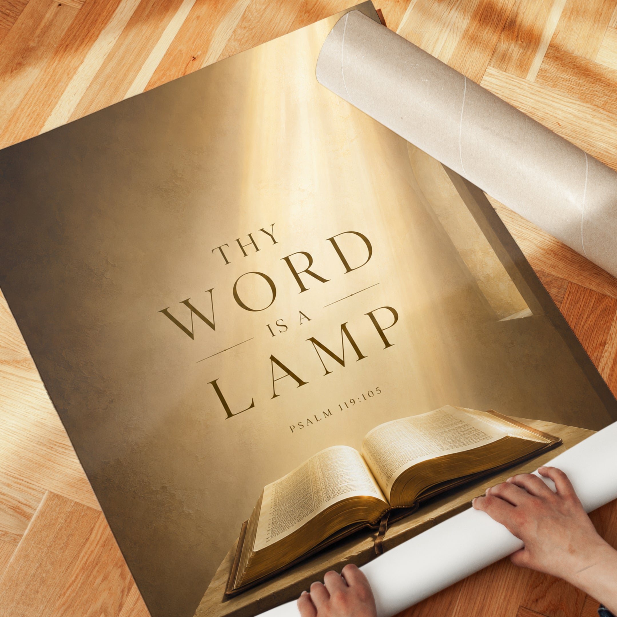 Scripture Wall Art – Psalm 119:105 Print - detail