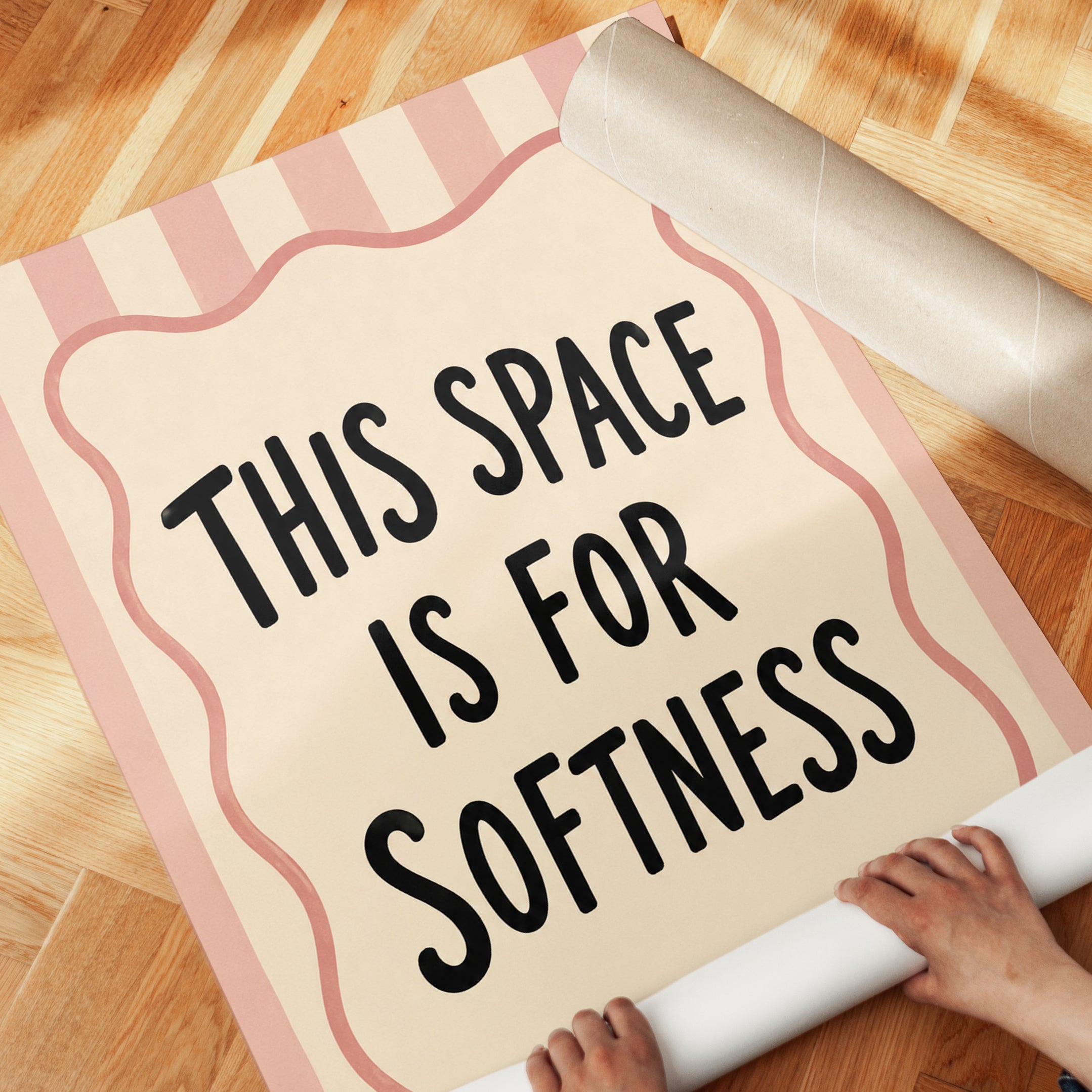 Softness Quote Wall Art - detail