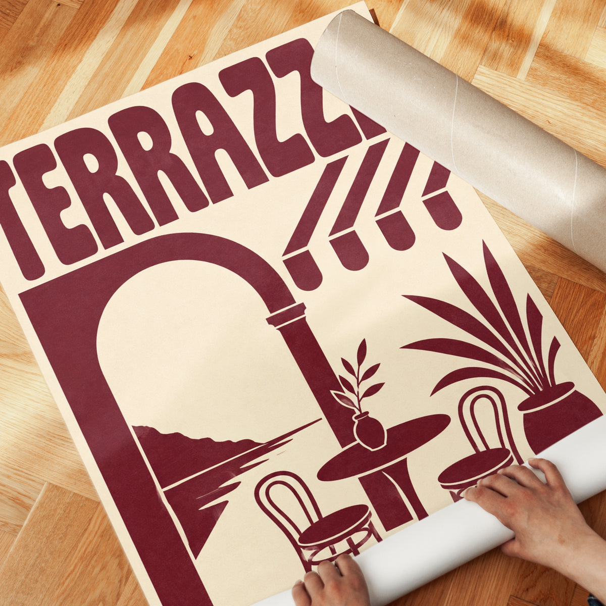 Terrazza Italian Cafe Print - detail