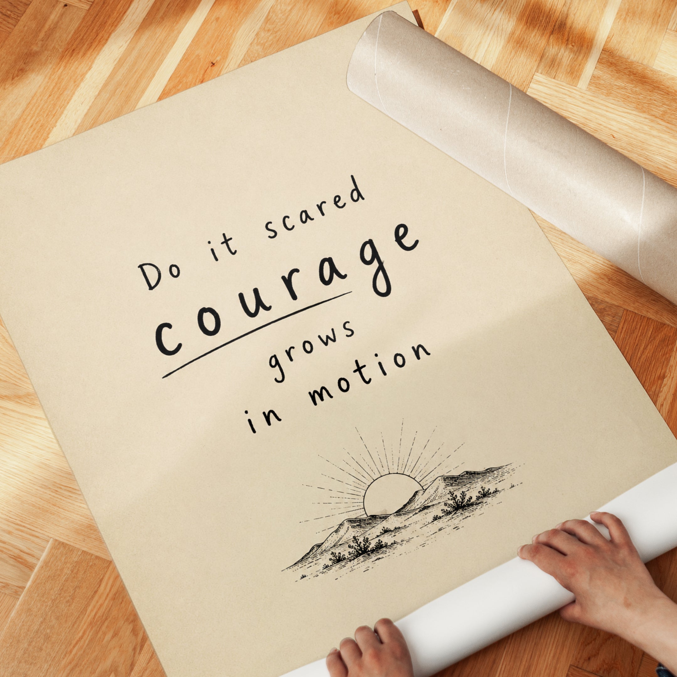 Motivational Quote Print - detail