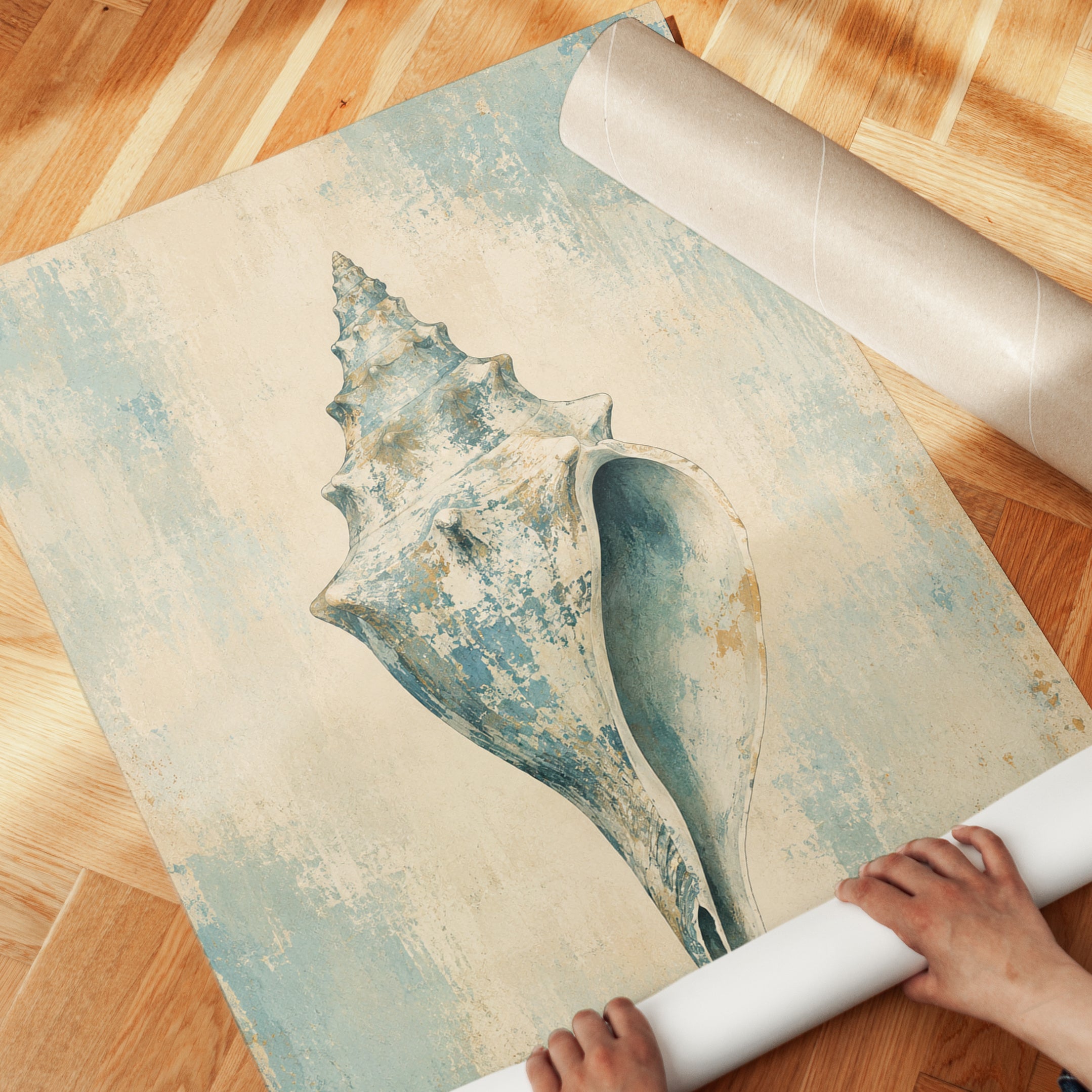 Seashell Wall Art – Coastal Decor Print - detail