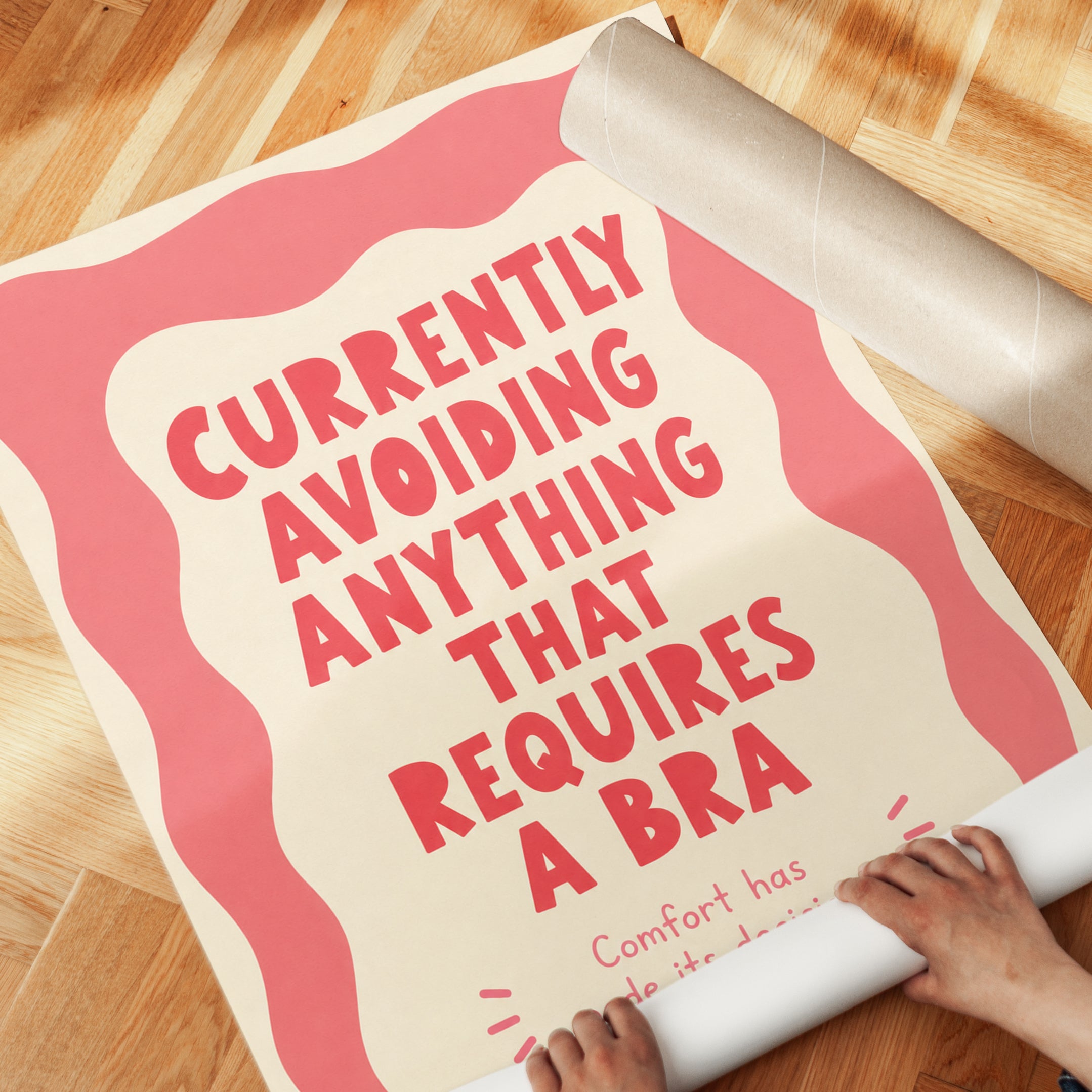 Funny Typography Wall Art - detail