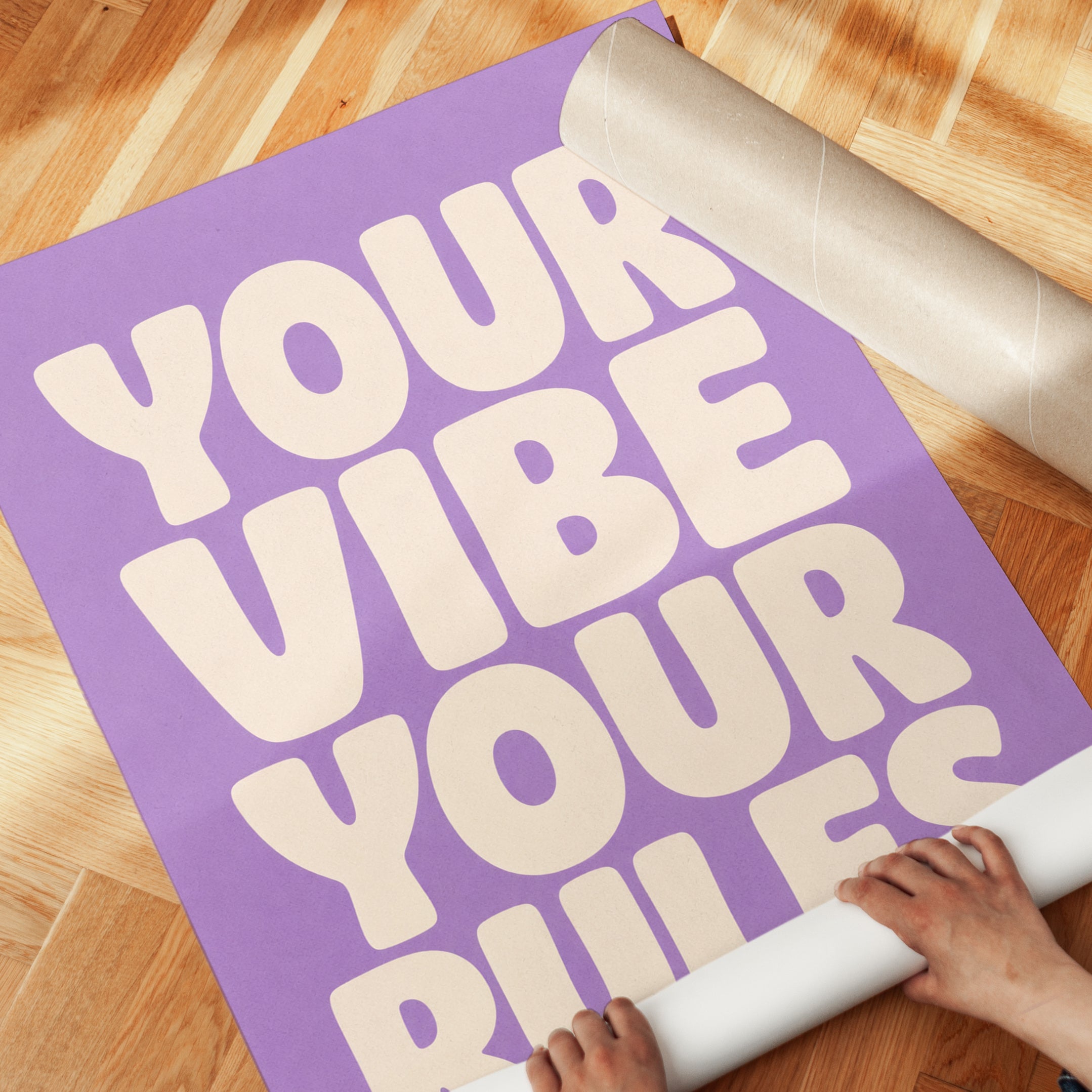 Purple Motivational Poster - detail