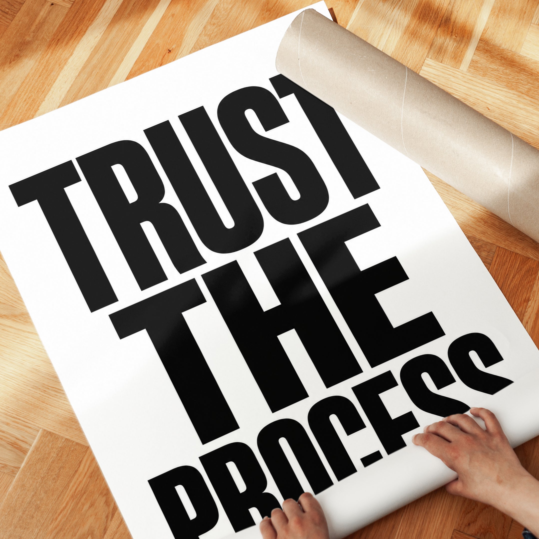 Trust the Process Print – Motivational Wall Art - detail