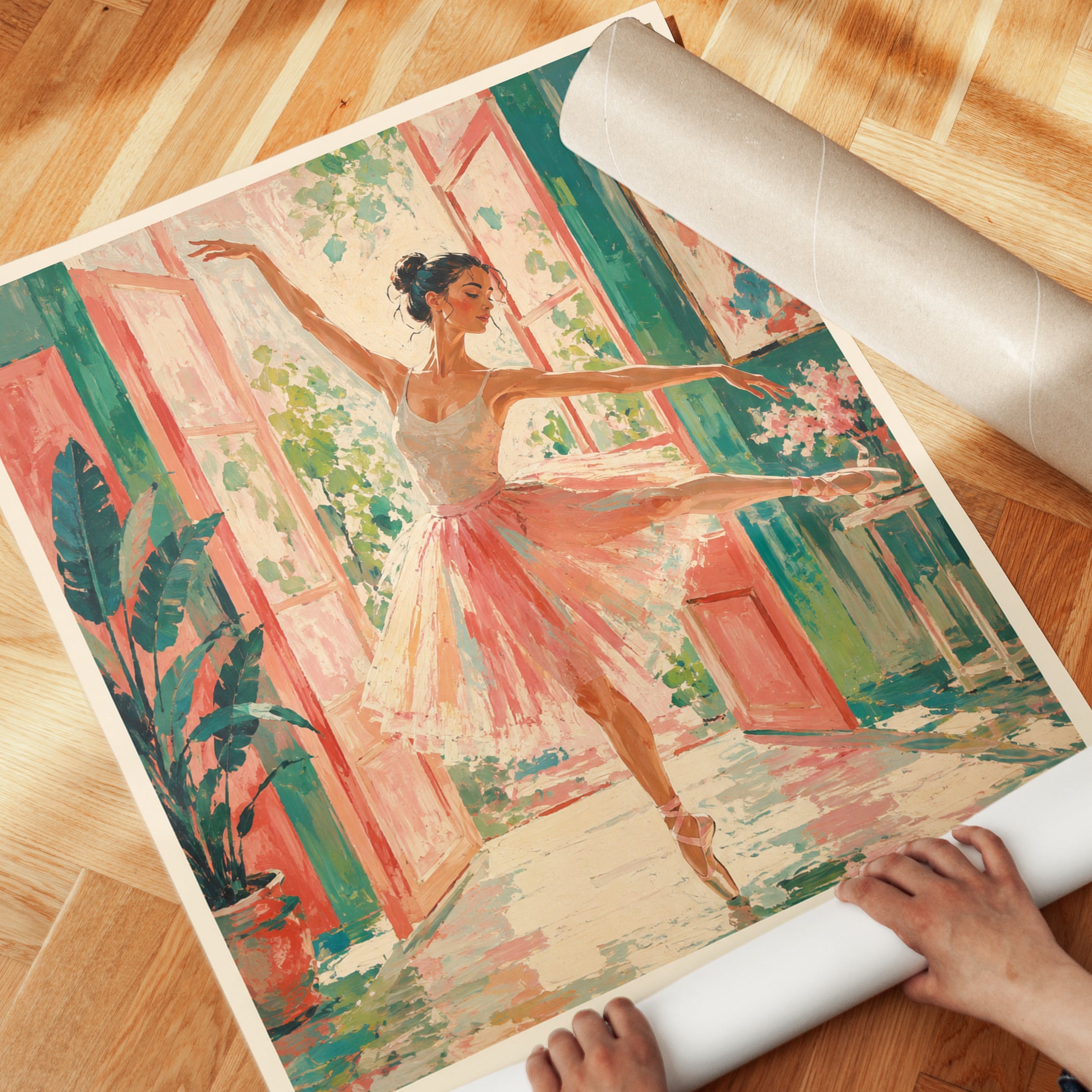 Ballerina Wall Art – Ballet Dancer Print - detail