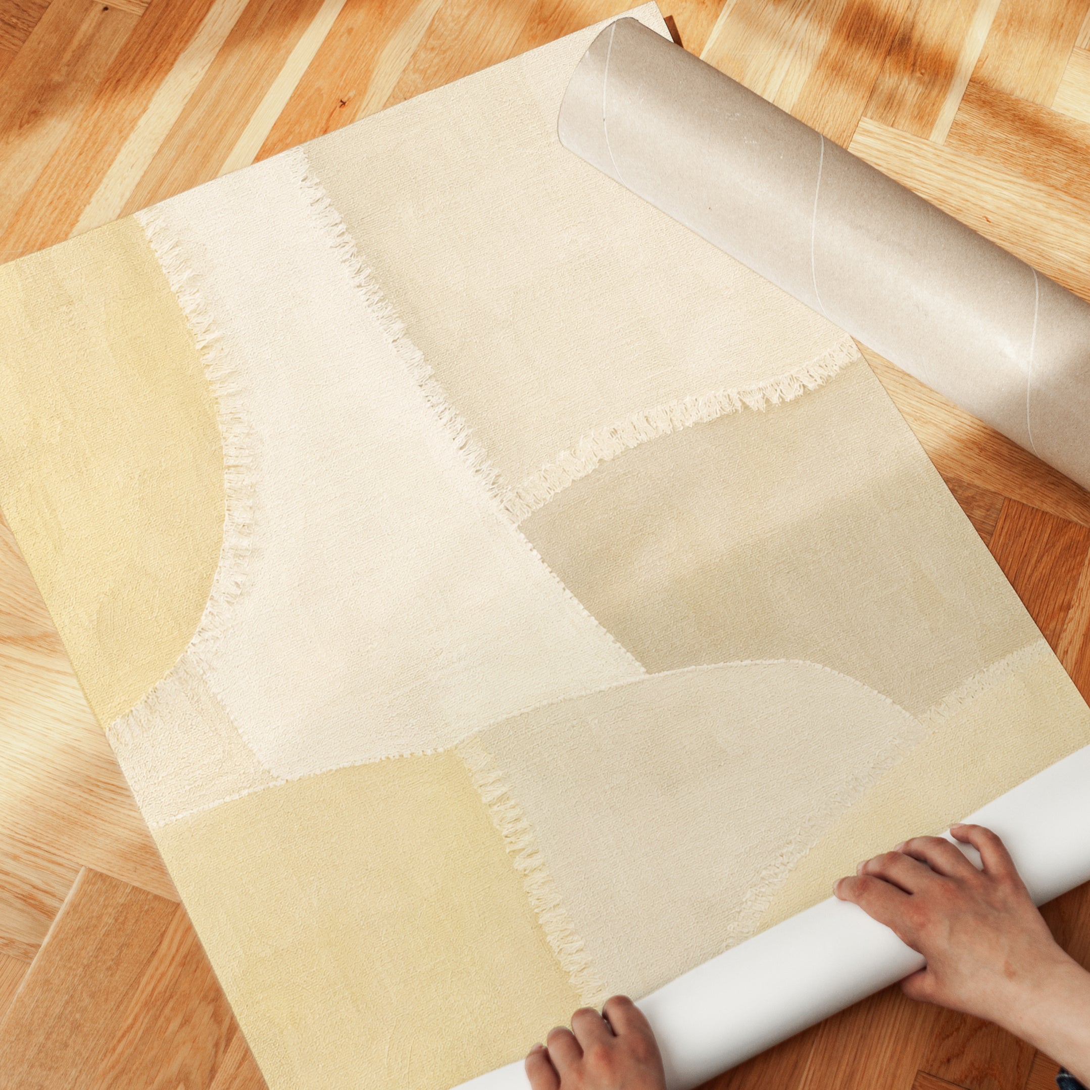 Neutral Abstract Wall Art – Minimalist Print - detail