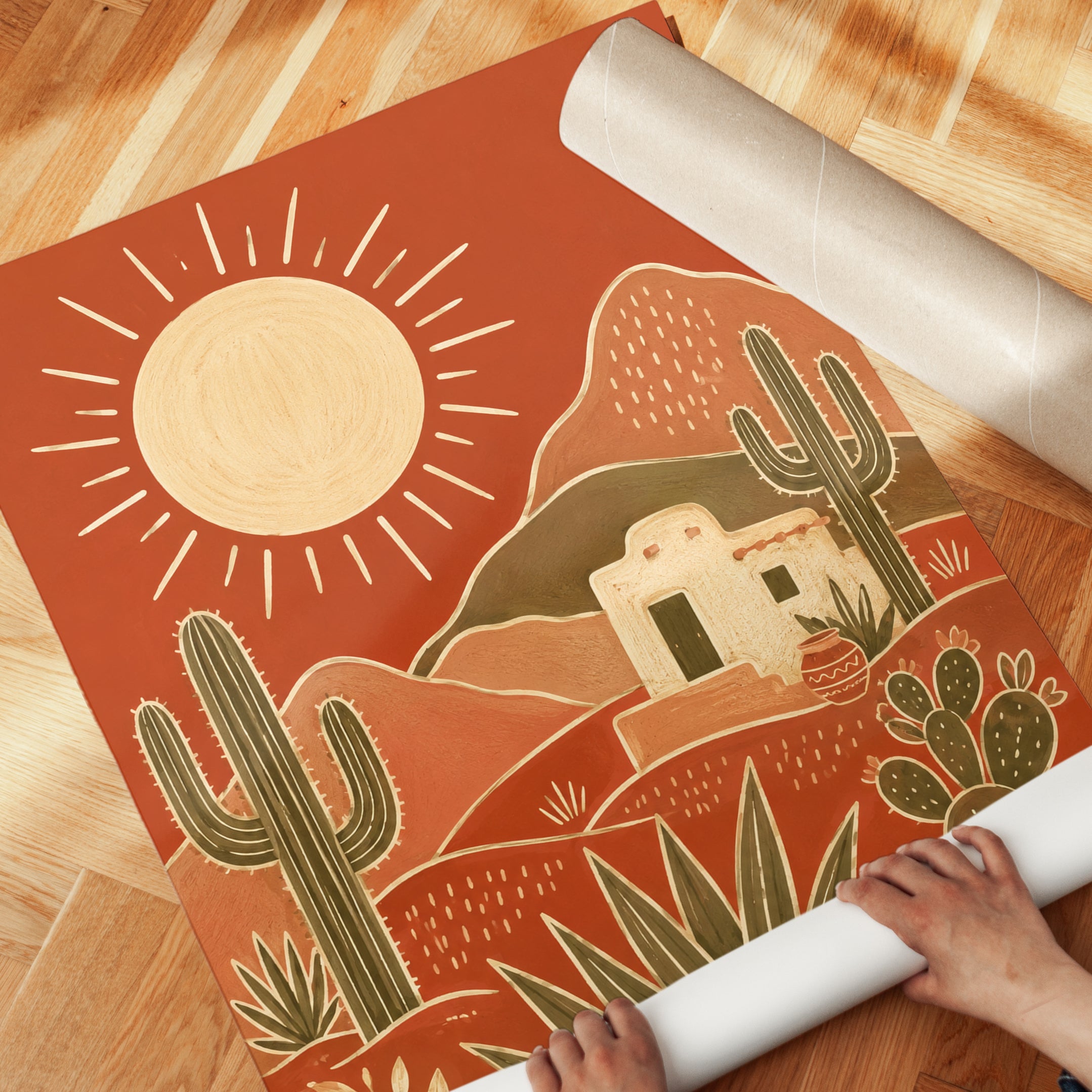 Desert Landscape Wall Art - detail