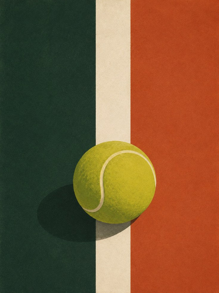 Tennis Wall Art – Minimalist Sports Print - artwork on paper