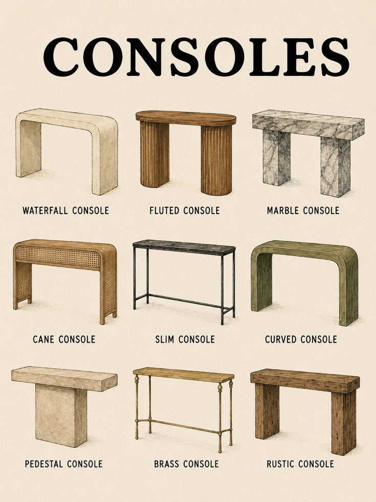 Console Table Wall Art - artwork on paper
