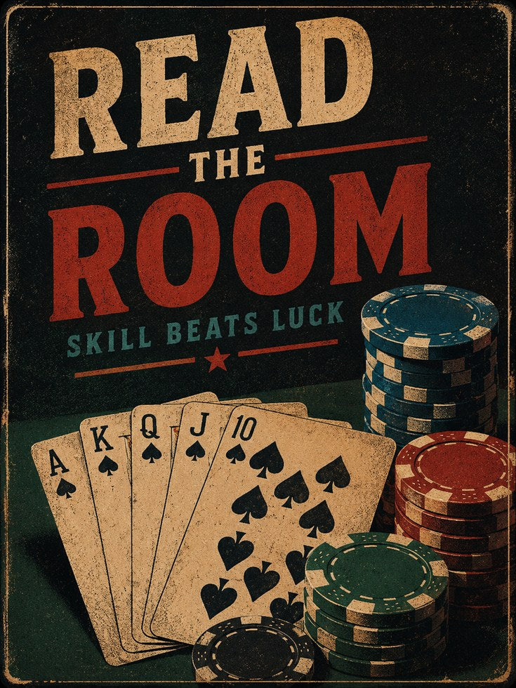 Vintage Poker Room Print - artwork on paper