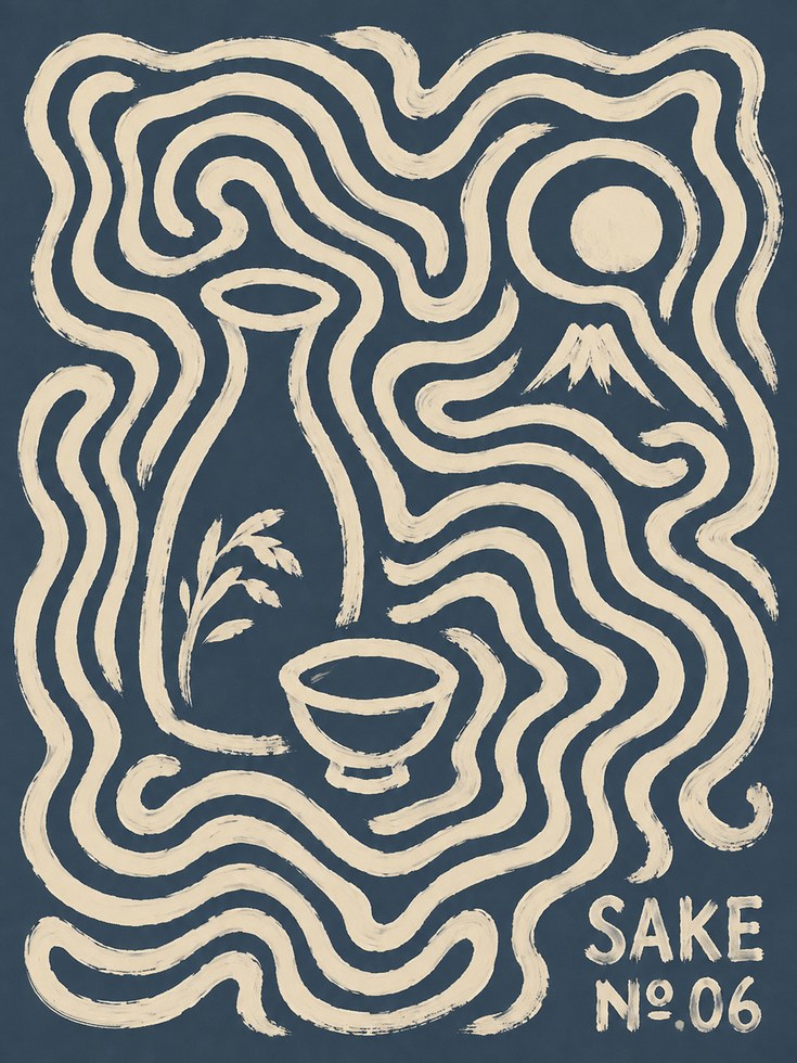 Sake Poster – Japanese Bar Wall Art - artwork on paper