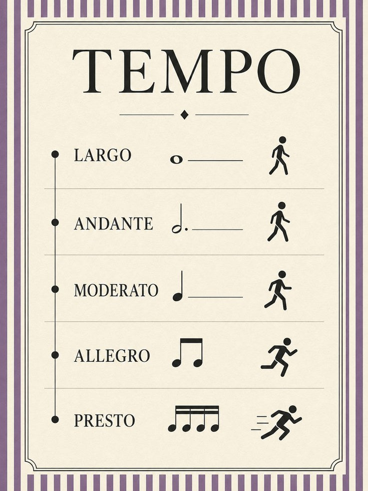 Music Tempo Poster - artwork on paper