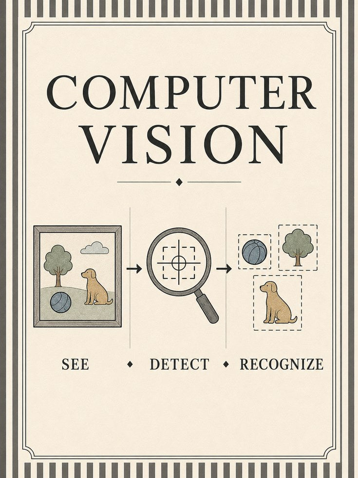 Computer Vision Art Print: Vintage Educational Technology Poster - artwork on paper