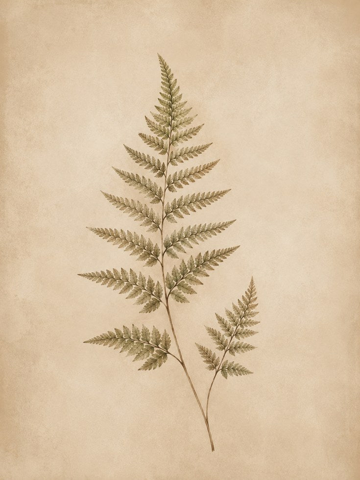 Botanical Fern Print — Pressed Leaf Illustration - artwork on paper