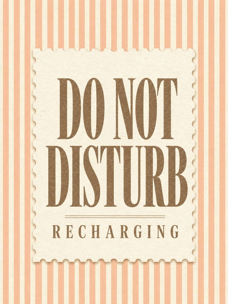 Do Not Disturb Sign – Recharging Wall Art - artwork on paper