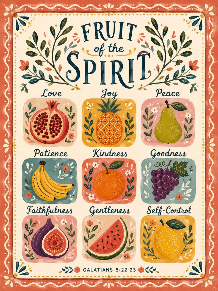 Fruit of the Spirit Print - artwork on paper