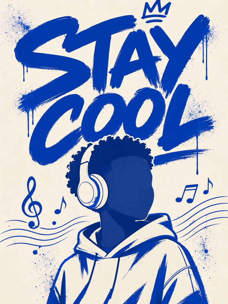 Black Boy Typography Print - artwork on paper