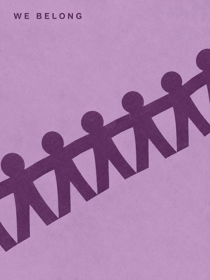 We Belong Wall Art – Inclusivity Print - artwork on paper