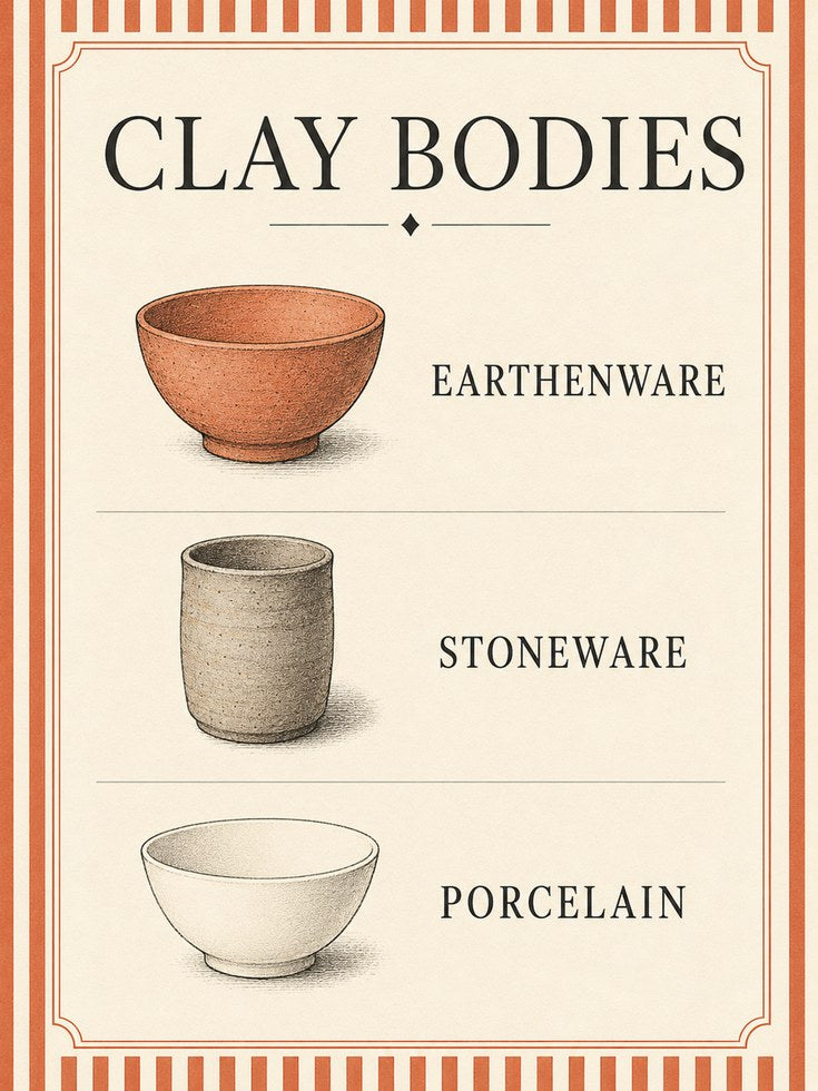 Kitchen Wall Art – Pottery Types Print - artwork on paper