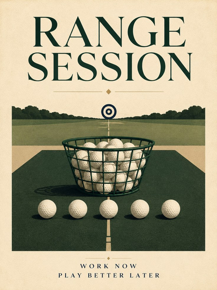 Golf Wall Art – Range Session Print - artwork on paper