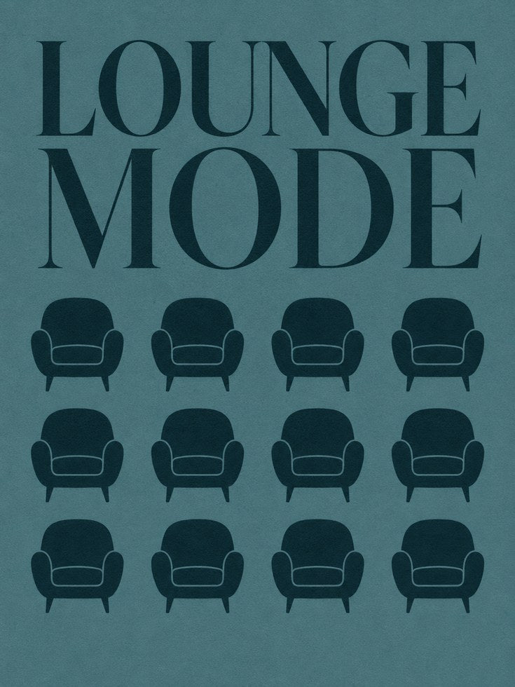 Retro Lounge Mode Print – Armchair Icons - artwork on paper