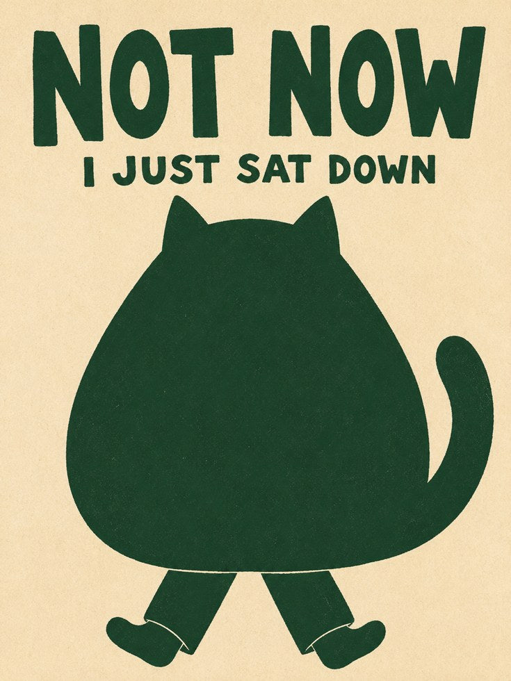 Funny Cat Poster - artwork on paper
