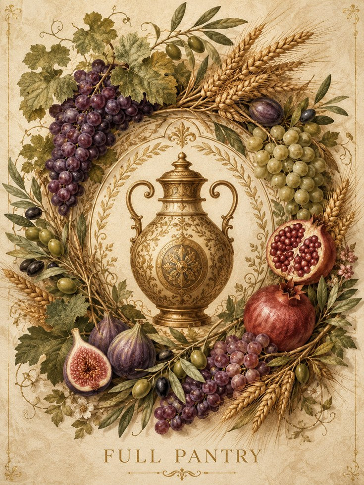 Vintage Kitchen Wall Art – Full Pantry Print - artwork on paper