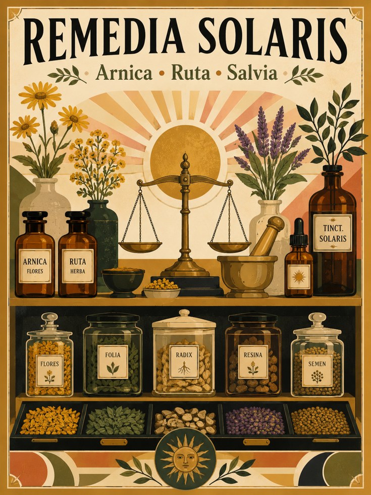 Herbal Apothecary Print: Vintage Botanical Remedy Illustration - artwork on paper