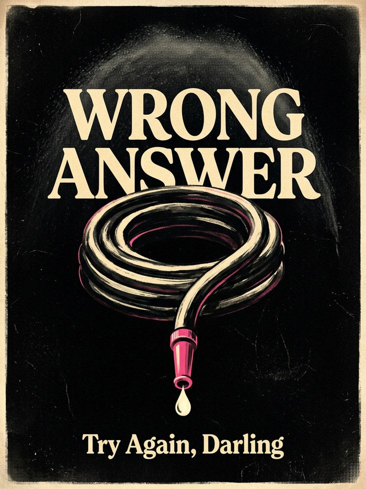Wrong Answer Vintage Poster: Retro Typography Wall Art - artwork on paper