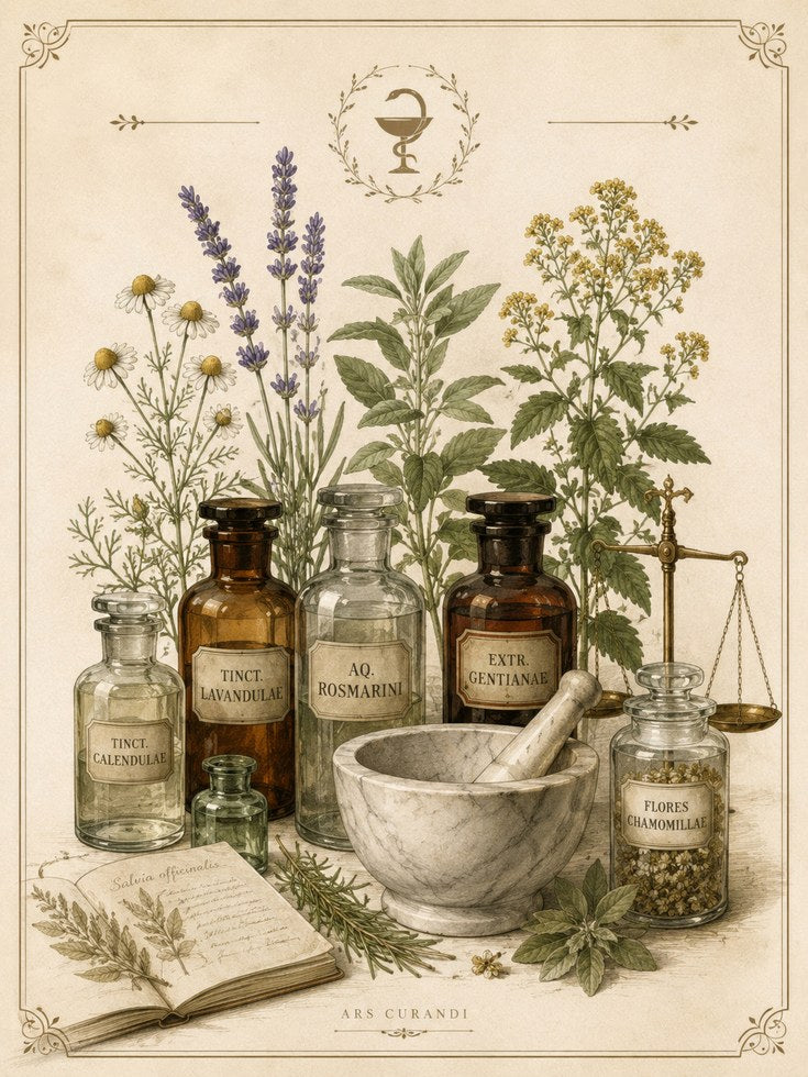 Apothecary Wall Art – Vintage Botanical Print - artwork on paper