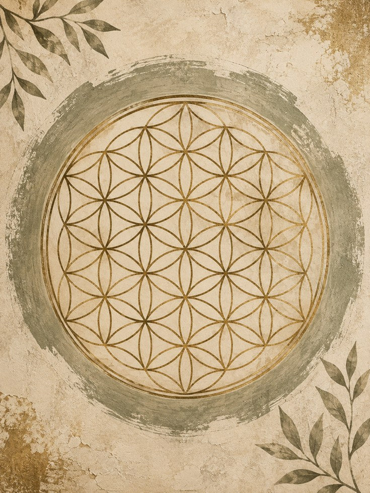 Sacred Geometry Wall Art – Flower of Life Print - artwork on paper