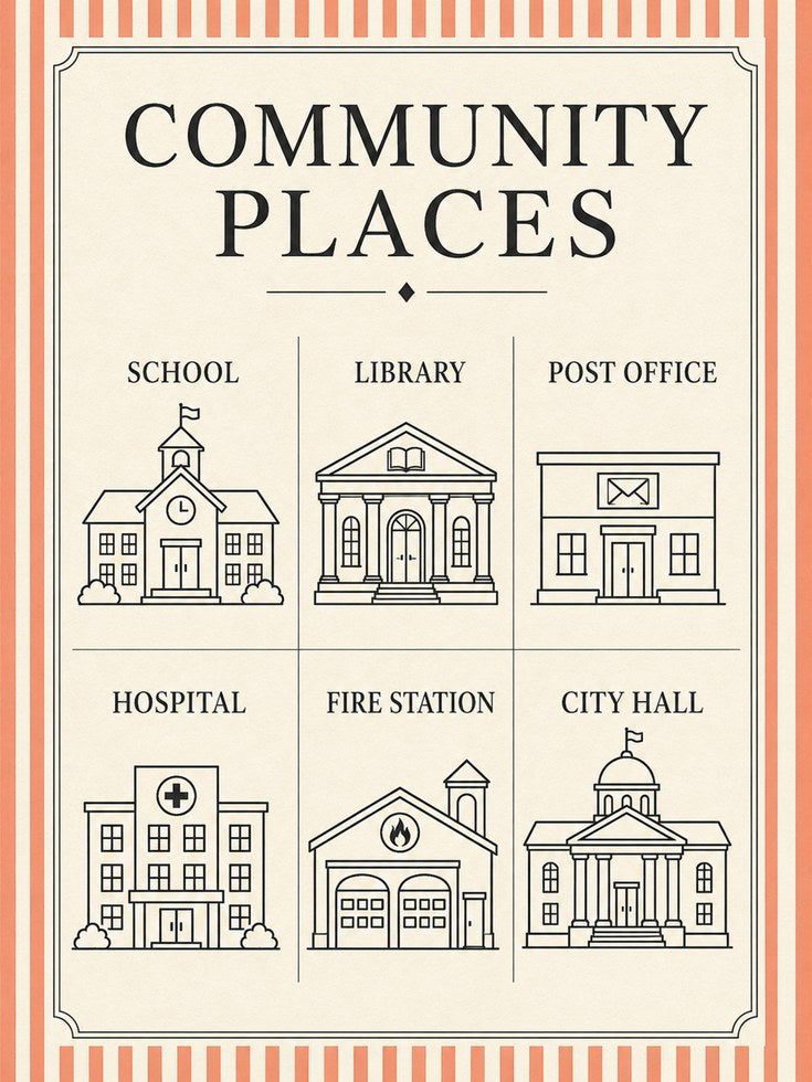 Community Helpers Poster - artwork on paper